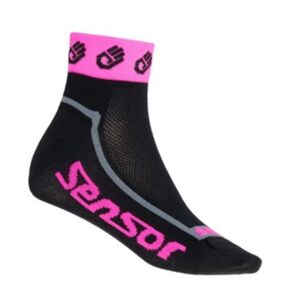 Ponožky Sensor Race Lite ručičky reflexná ružová 17100118 3/5 UK